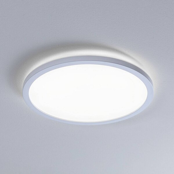 Paulmann LED panel Atria Shine, Ø 29 cm, bílý, IP44, 4000 K, zapnuto/vypnuto, Bílá / opál, Pracovna / kancelář, Plast, Moderní