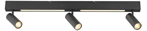 Schöner Wohnen 11794-18 - LED Bodové svítidlo DANTE 3xGU10/10W+LED/14,4W černá