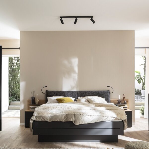 Schöner Wohnen 11794-18 - LED Bodové svítidlo DANTE 3xGU10/10W+LED/14,4W černá