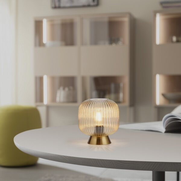 Schöner Wohnen 13573-27 - Stolní lampa NAMI 1xE27/25W/230V zlatá/béžová