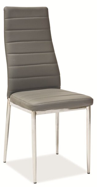 Židle H261 chrom/šedá eko kůže