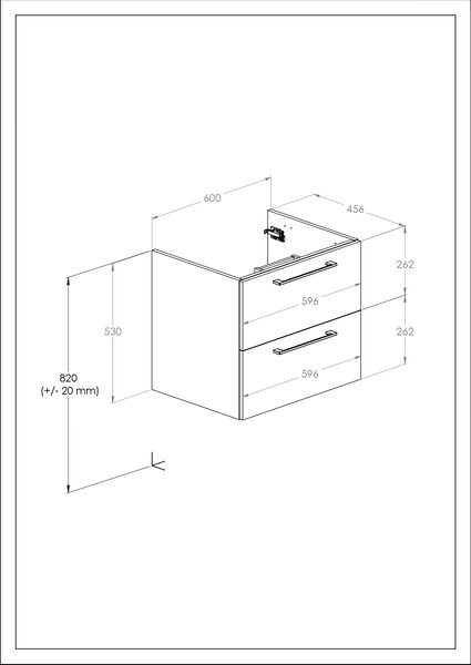 Roca Roma skříňka 60x45.6x53 cm pod umyvadlo závěsná šedá A857949153