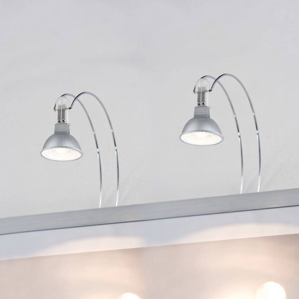 Paulmann Zrcadlová lampa Galeria, chrom, 30 cm, sada 2 ks, GU5.3, Chrom / stříbro, Chodba, kov, Moderní