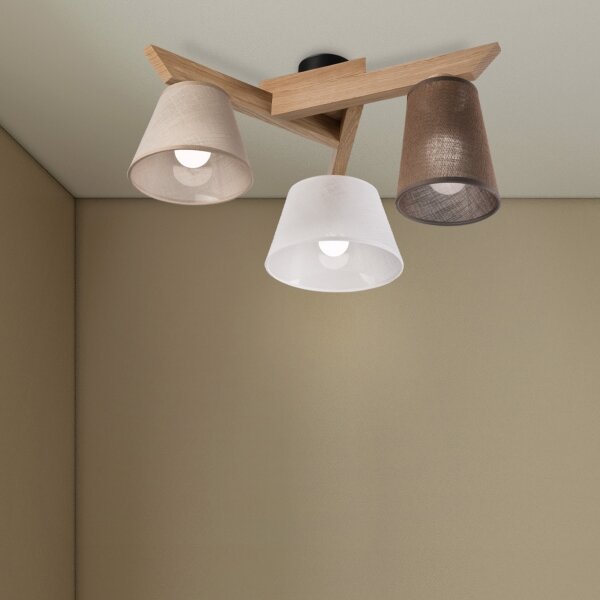 Brilagi - LED Přisazený lustr ANTHONY 3xE14/40W/230V dub