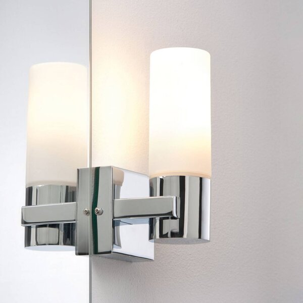 Paulmann LED lampa na zrcadlo Gemini, chromová, sada 2 ks, stmívatelné, IP44, stmívatelný, Chrom / stříbro, Koupelna, kov, Moderní