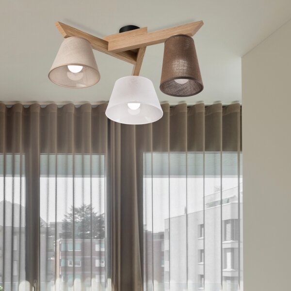 Brilagi - LED Přisazený lustr ANTHONY 3xE14/40W/230V dub