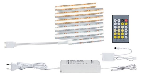 Paulmann LED pásek MaxLED 1000 COB, základní sada 1,5 m,, stmívatelný, Chrom / stříbro, Obývací pokoj / jídelna, Plast