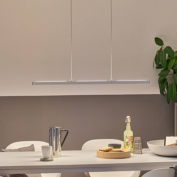 Paulmann Závěsné světlo LED Lento, chrom, 100 cm, nahoru/dolů,, stmívatelný, Chrom / stříbro, Obývací pokoj / jídelna, Hliník, Moderní