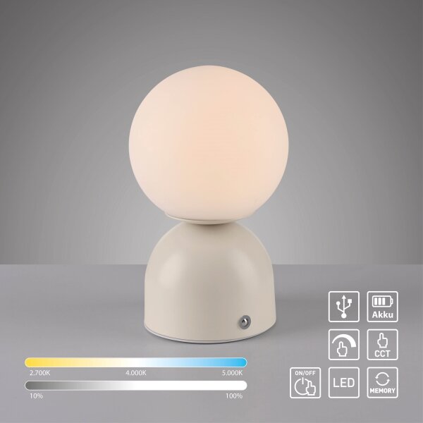 Schöner Wohnen 19218-39 - LED Stm. stolní lampa RUDI LED/1,2W/5V šedá