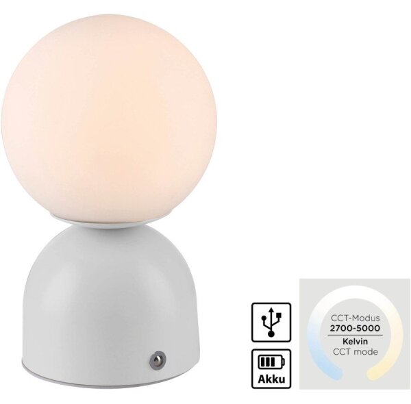 Schöner Wohnen 19218-16 - LED Stm. stolní lampa RUDI LED/1,2W/5V bílá