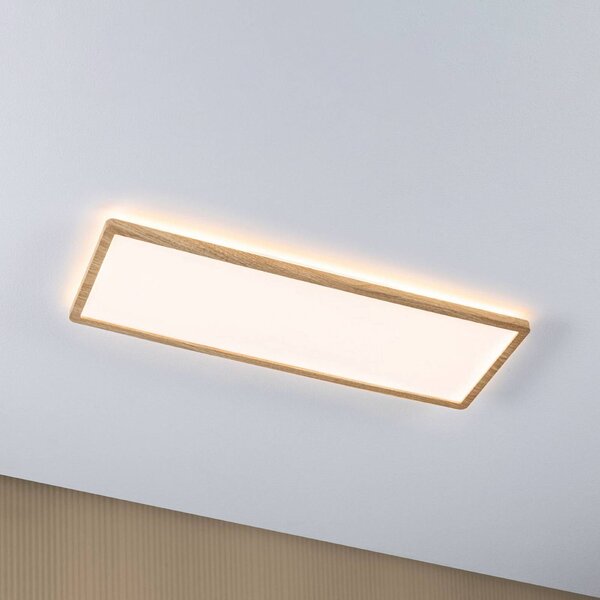 Paulmann LED panel Atria Shine 58 cm, dřevěný, IP44, 3000 K, zapnuto/vypnuto, Světlé dřevo, Pracovna / kancelář, Plast, Moderní