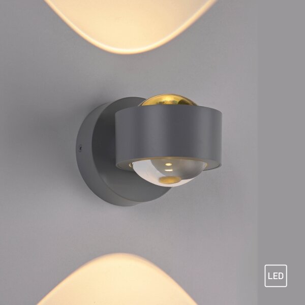 Schöner Wohnen 19331-21 - LED Nástěnné svítidlo CHIA 2xLED/2W/230V antracit