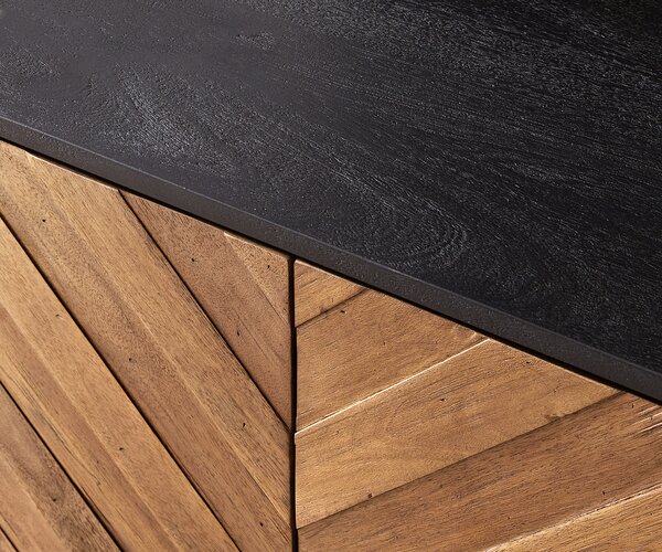 DELIFE Skříň Famke 120 cm mango teak 10 přihrádek 2 dvířka
