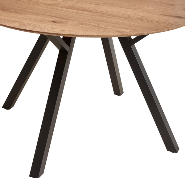 JÍDELNÍ STŮL, černá, barvy dubu, 120/76/120 cm MID.YOU, Online Only