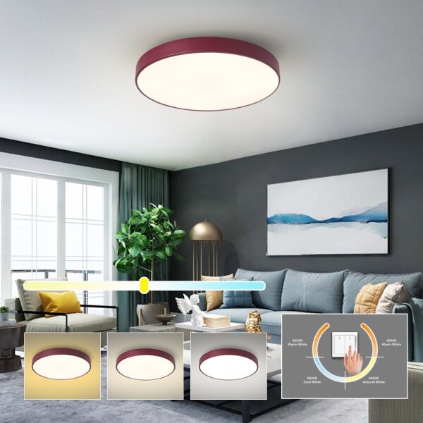 Brilagi - LED Stropní svítidlo POOL LED/60W/230V 3000/4000/6000K 50 cm burgundy