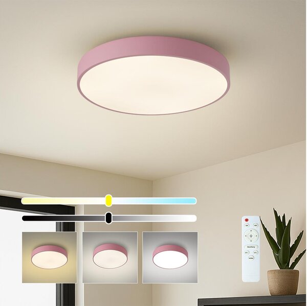 Brilagi - LED Stm stropní svítidlo POOL LED/48W/230V 3000-6000K 40 cm růžová+DO