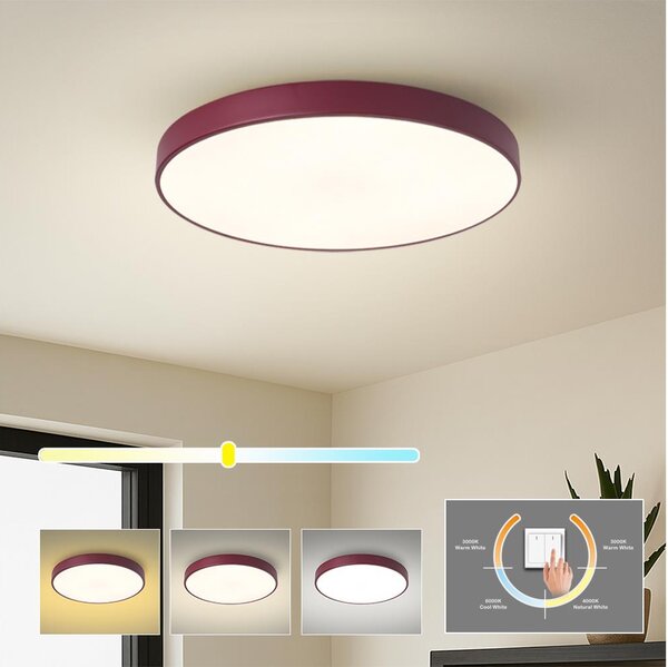 Brilagi - LED Stropní svítidlo POOL LED/60W/230V 3000/4000/6000K 50 cm burgundy