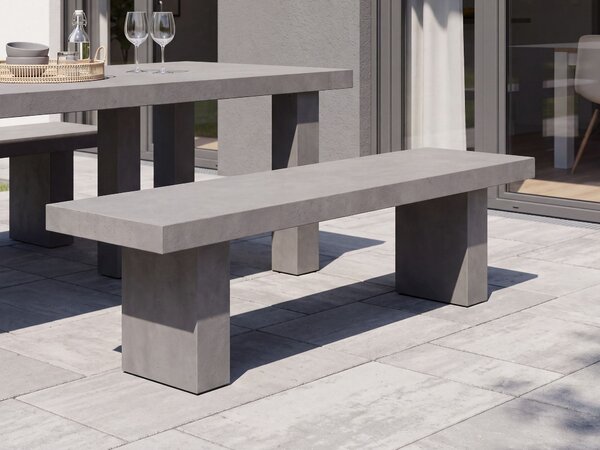 Zahradní lavice TARANTO 150 cm Beton Šedá