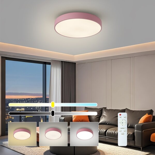 Brilagi - LED Stm stropní svítidlo POOL LED/36W/230V 3000-6000K 30 cm růžová+DO