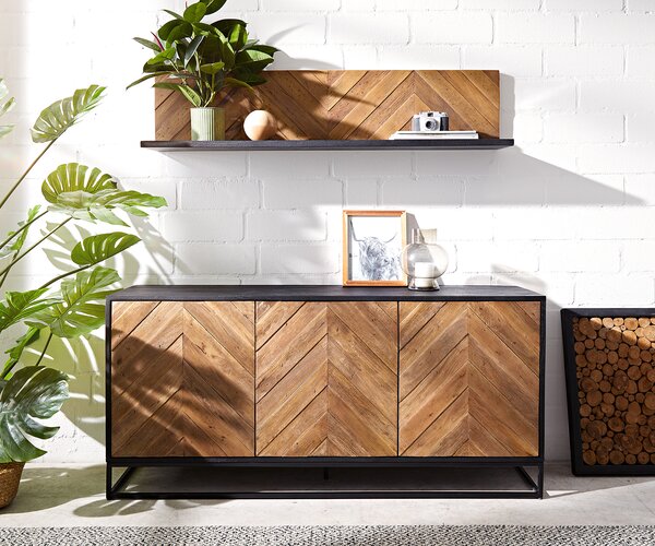 DELIFE Komoda Famke 145 cm mango teak 3 dvířka