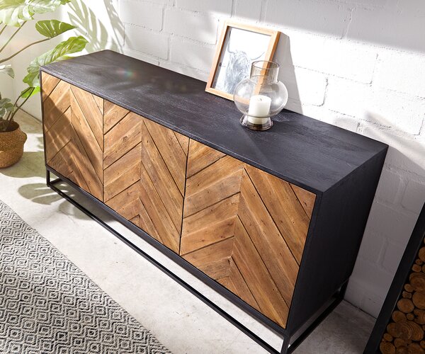 DELIFE Komoda Famke 145 cm mango teak 3 dvířka