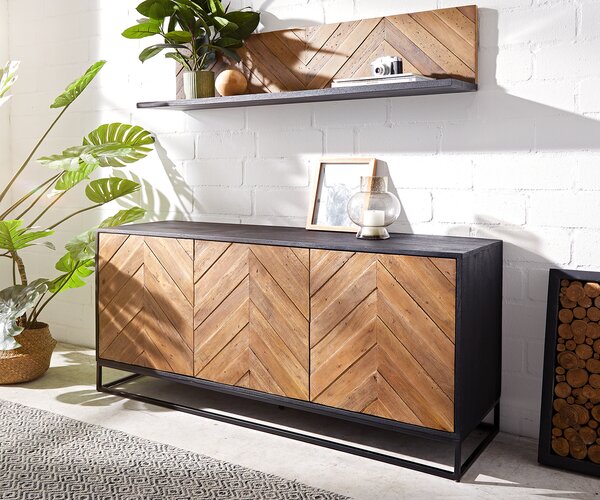 DELIFE Komoda Famke 145 cm mango teak 3 dvířka