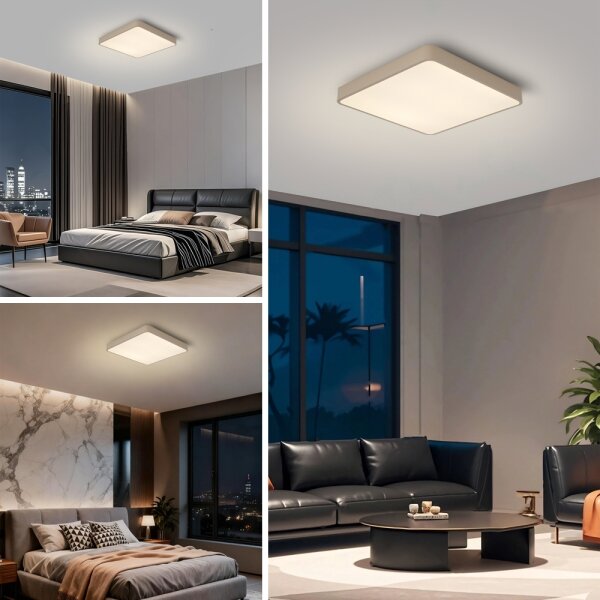 Brilagi-LED Stm stropní svítidlo POOL LED/36W/230V 3000-6000K 40x40 cm béžová+DO