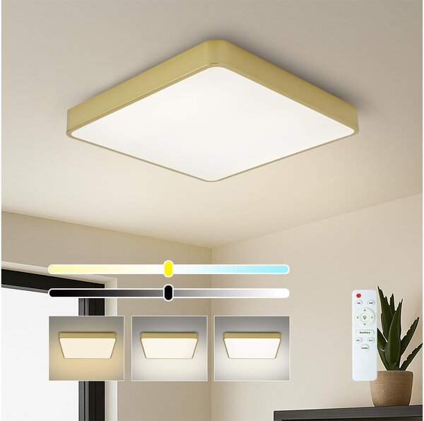 Brilagi-LED Stm stropní svítidlo POOL LED/48W/230V 3000-6000K 50x50 cm zlatá+DO