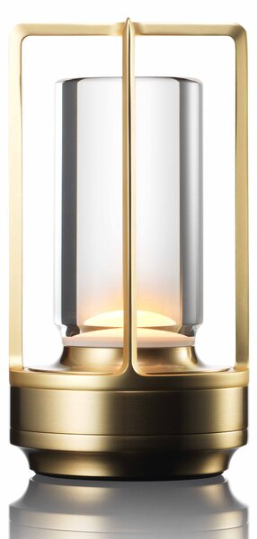 Ambientec Turn+ Brass, bateriová lampička z mosazi, LED 1900-2400K dotykové stmívání, Ø8,9x16,5cm, IP66