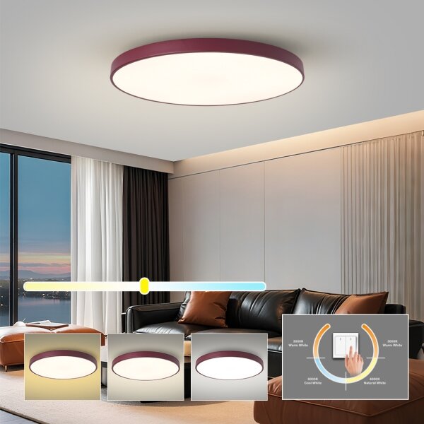 Brilagi - LED Stropní svítidlo POOL LED/100W/230V 3000/4000/6000K 80 cm burgundy
