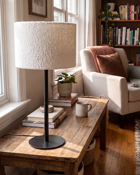Stolní lampa VINAZCO Buklé Bílá