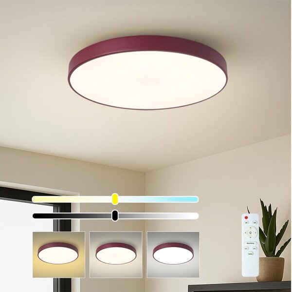 Brilagi-LED Stm stropní svítidlo POOL LED/60W/230V 3000-6000K 50 cm burgundy+DO