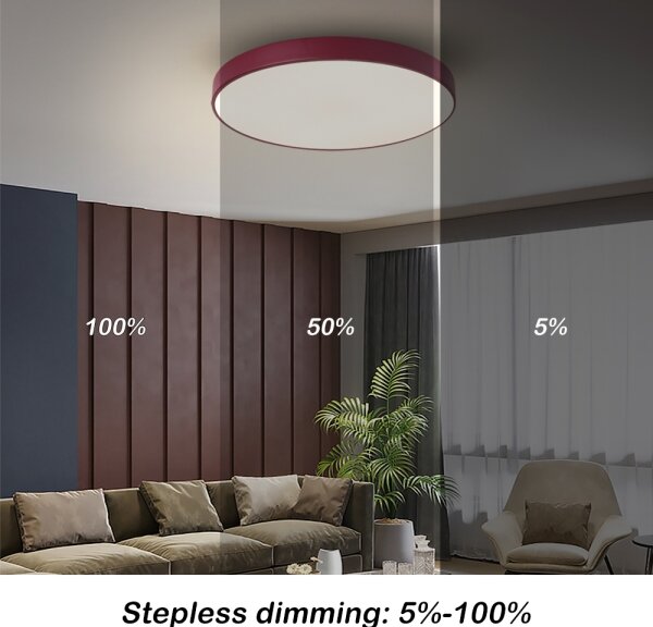 Brilagi-LED Stm stropní svítidlo POOL LED/60W/230V 3000-6000K 50 cm burgundy+DO
