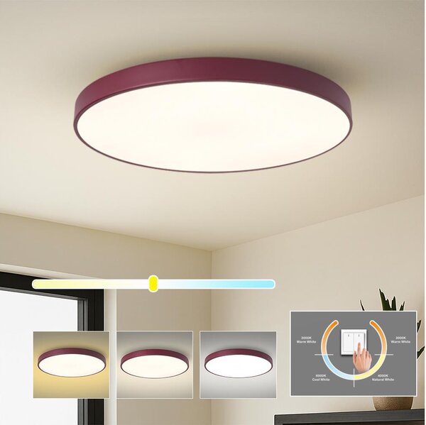 Brilagi - LED Stropní svítidlo POOL LED/100W/230V 3000/4000/6000K 80 cm burgundy