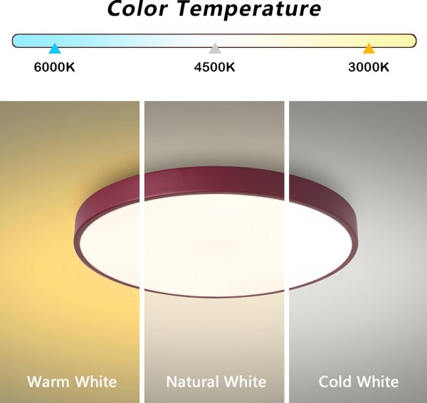 Brilagi - LED Stropní svítidlo POOL LED/60W/230V 3000/4000/6000K 50 cm burgundy