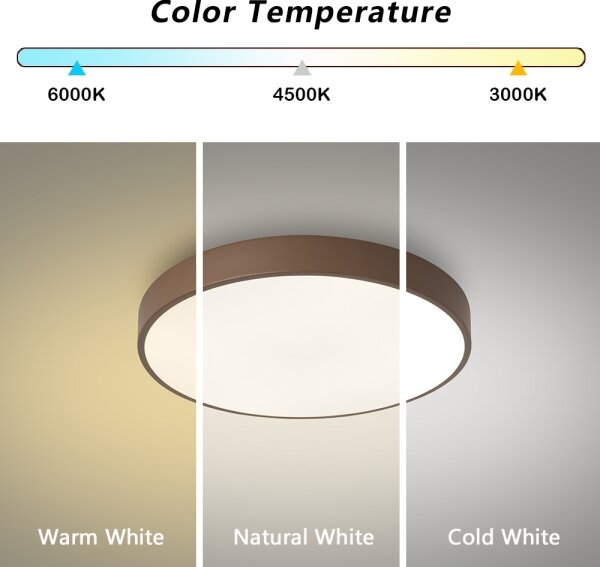 Brilagi - LED Stropní svítidlo POOL LED/36W/230V 3000/4000/6000K 30 cm hnědá