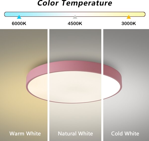 Brilagi - LED Stropní svítidlo POOL LED/60W/230V 3000/4000/6000K 50 cm růžová