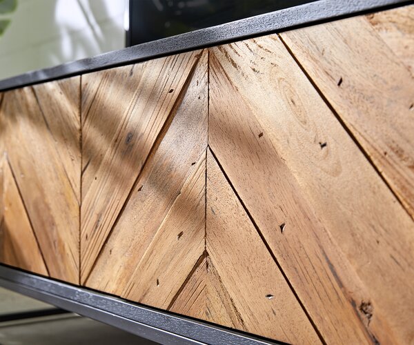 DELIFE TV stolek Famke 145 cm mango teak 3 dvířka