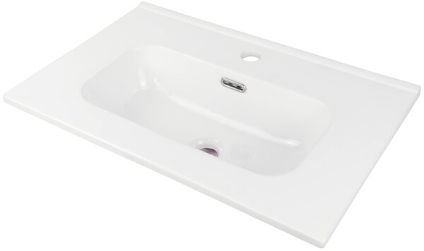 Deante Tubo umyvadlo 60x38.5 cm obdélníkový nábytkový-zápustný bílá lesk CTU_6U6M