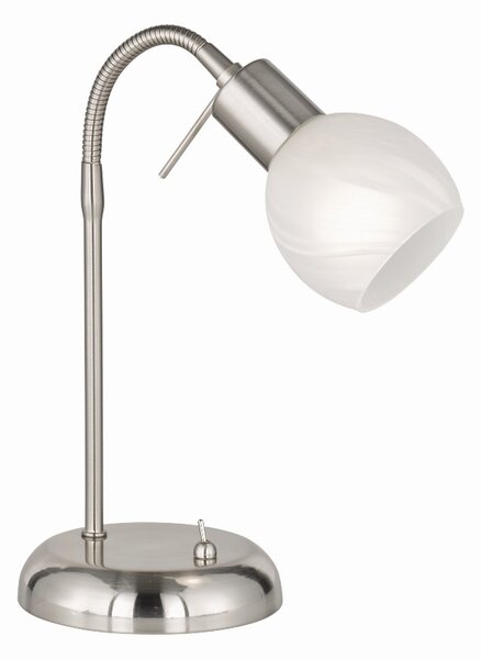 Trio Leuchten R50171007 ANTIBES - Moderní stolní lampička s vypínačem a husím krkem 1 x E14 (Čtečí lampička nejen na noční stolek k posteli)