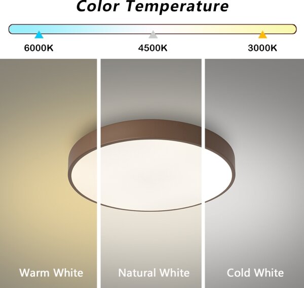 Brilagi - LED Stropní svítidlo POOL LED/48W/230V 3000/4000/6000K 40 cm hnědá