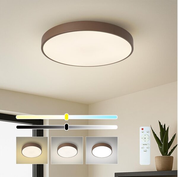 Brilagi - LED Stm stropní svítidlo POOL LED/48W/230V 3000-6000K 40 cm hnědá+DO