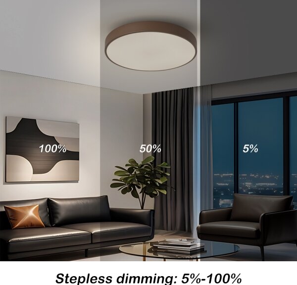 Brilagi - LED Stm stropní svítidlo POOL LED/48W/230V 3000-6000K 40 cm hnědá+DO