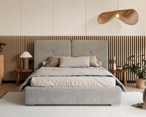 Čalouněná postel Bedřich Velikost spací plochy: 200x90, Barva postele: krémová