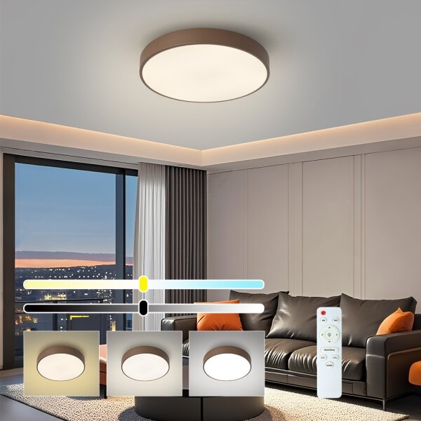 Brilagi - LED Stm stropní svítidlo POOL LED/48W/230V 3000-6000K 40 cm hnědá+DO