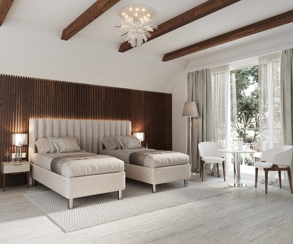 Hotelová postel Saška pro 2 osoby Velikost spací plochy: 200x80