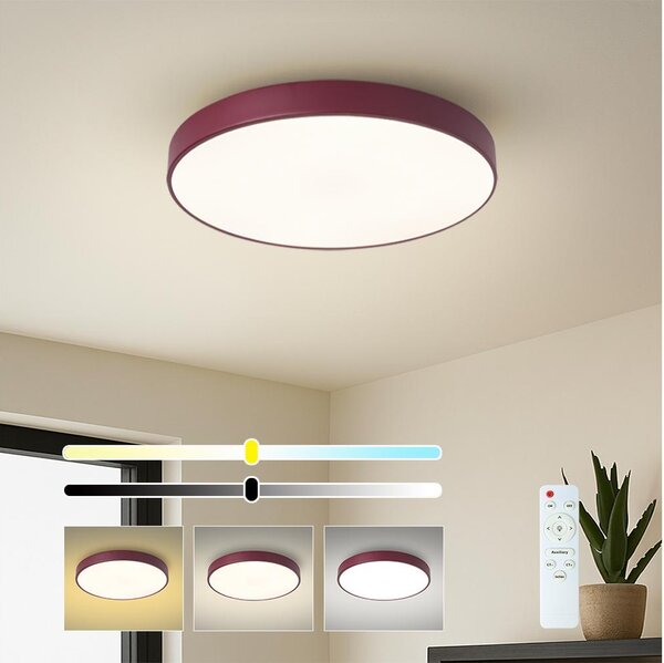 Brilagi-LED Stm stropní svítidlo POOL LED/48W/230V 3000-6000K 40 cm burgundy+DO