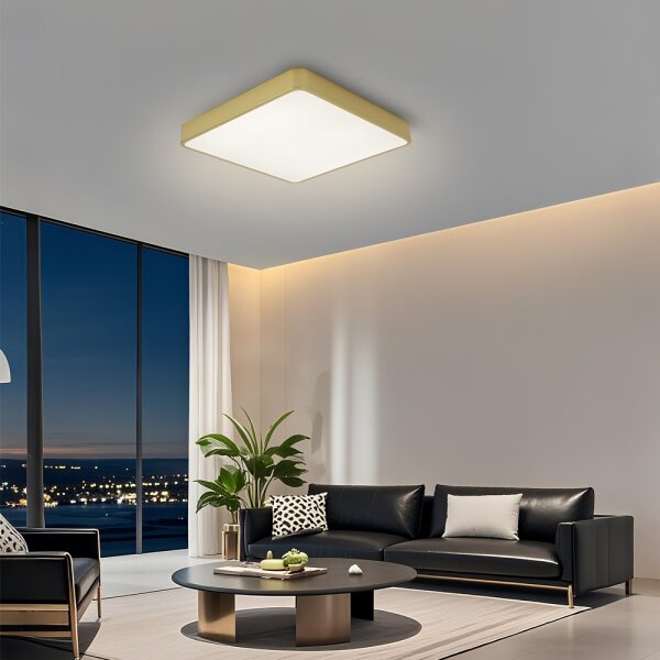 Brilagi-LED Stm stropní svítidlo POOL LED/36W/230V 3000-6000K 40x40 cm zlatá+DO