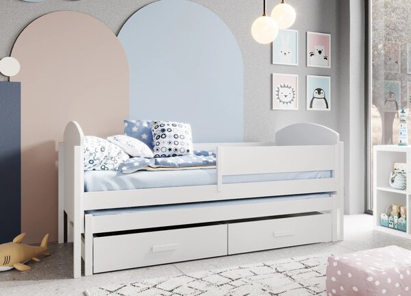 Rozkládací postel s úložným prostorem 80x180 BASLINA - bílá
