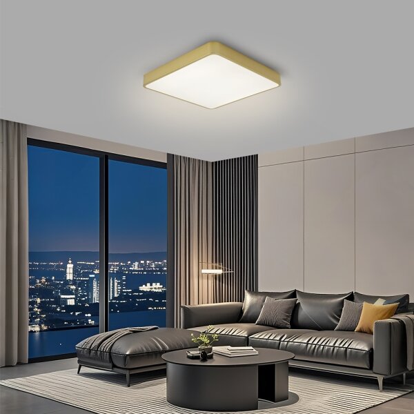 Brilagi-LED Stm stropní svítidlo POOL LED/36W/230V 3000-6000K 40x40 cm zlatá+DO